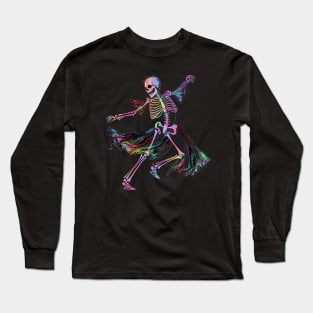 Dancing Skeleton: Art in Motion Long Sleeve T-Shirt